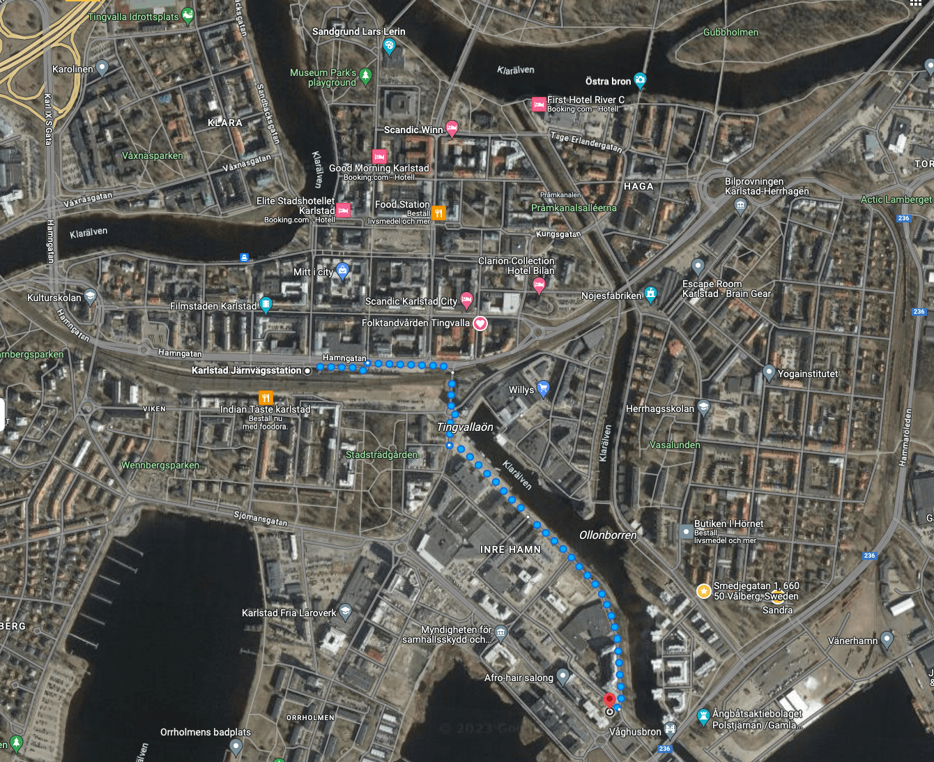 Bogsprötsgatan i Karlstad