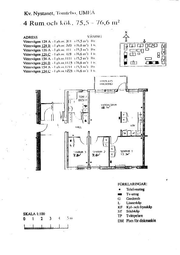 Vittervägen 156 B i Umeå