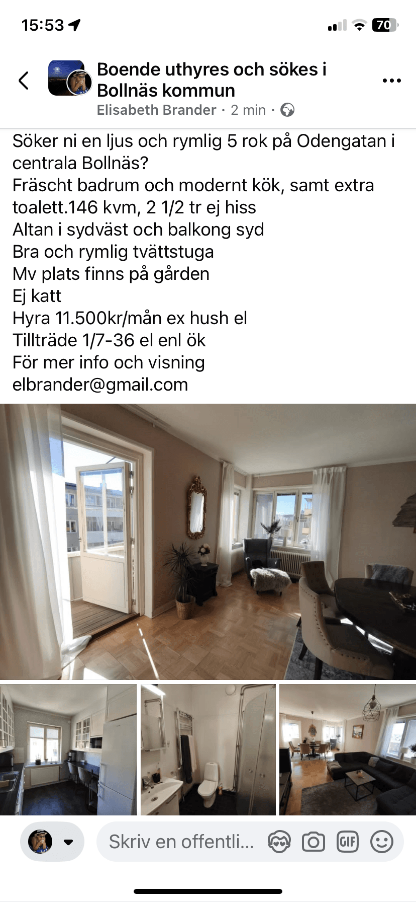 Odengatan i Bollnäs