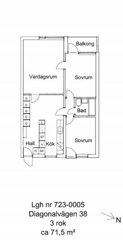 Diagonalvägen i Nyköping