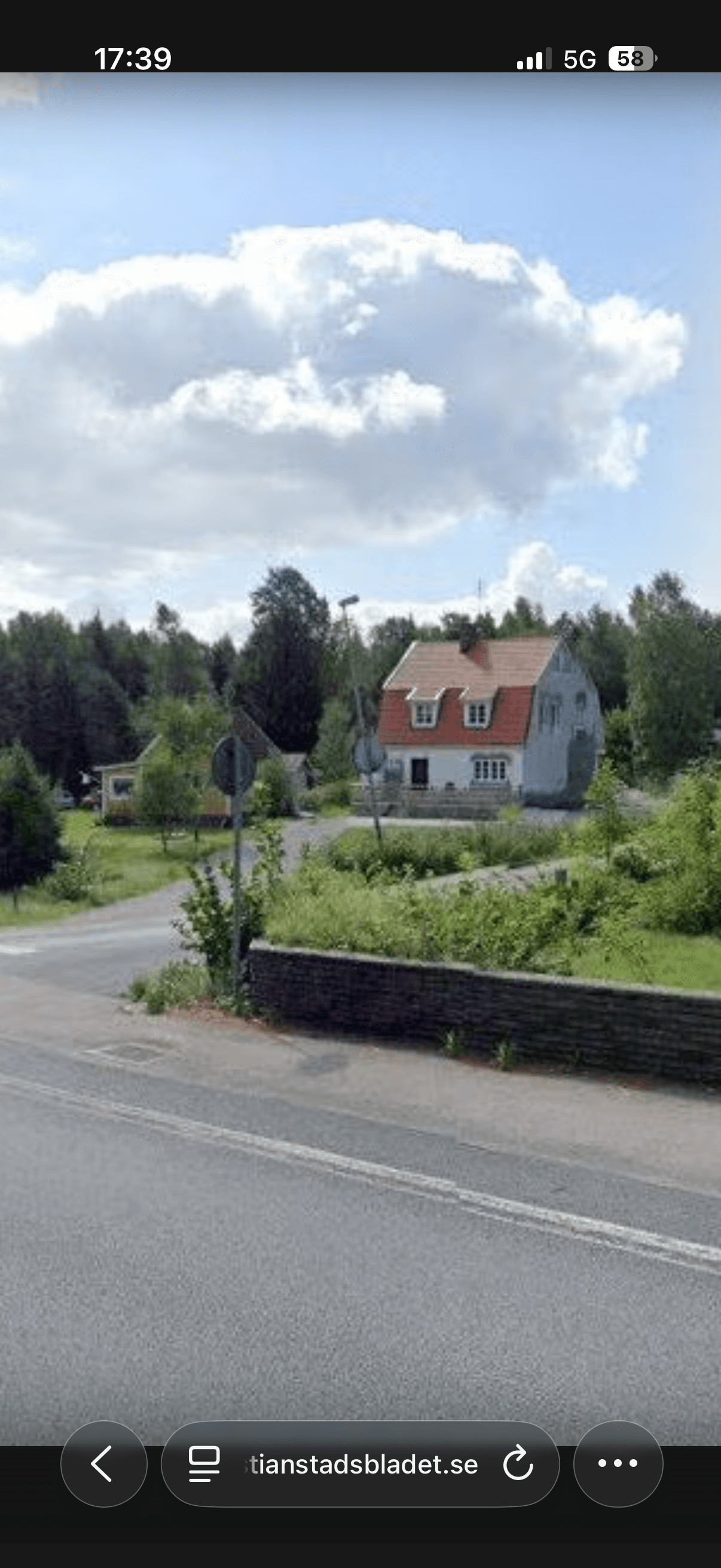 Gamla Porrarpsvägen i Vittsjö