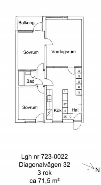 Diagonalvägen i Nyköping